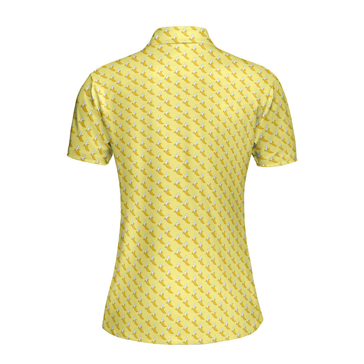 Banana Peel Funny Polo Shirt For Women 