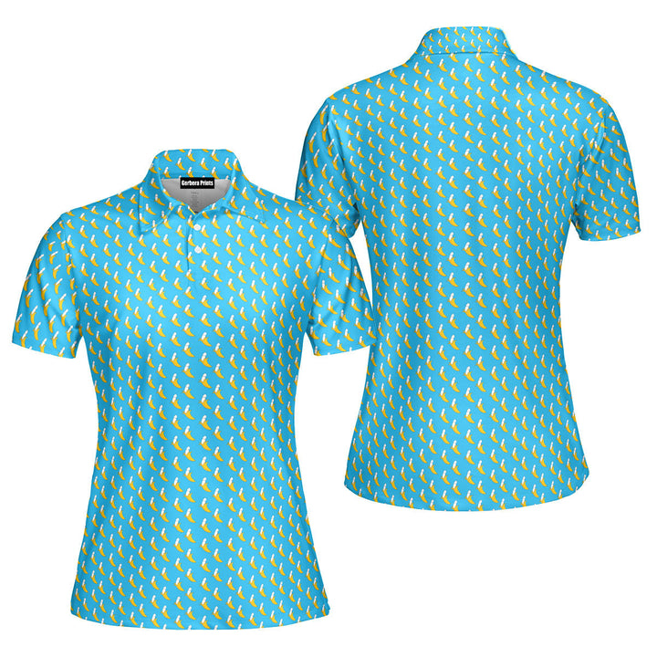 Banana Peel Funny Polo Shirt For Women 