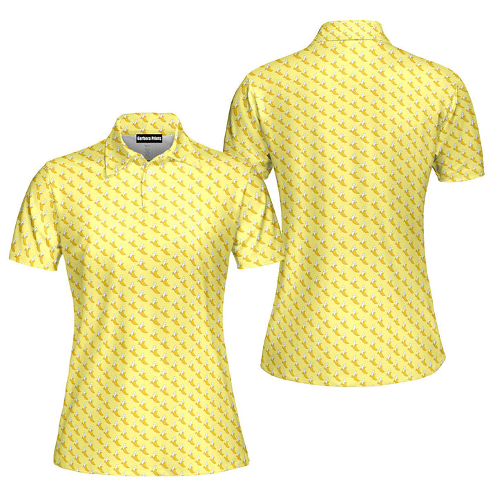 Banana Peel Funny Polo Shirt For Women 