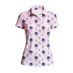 Funny Golf Stick Figures Pink Palm Tree