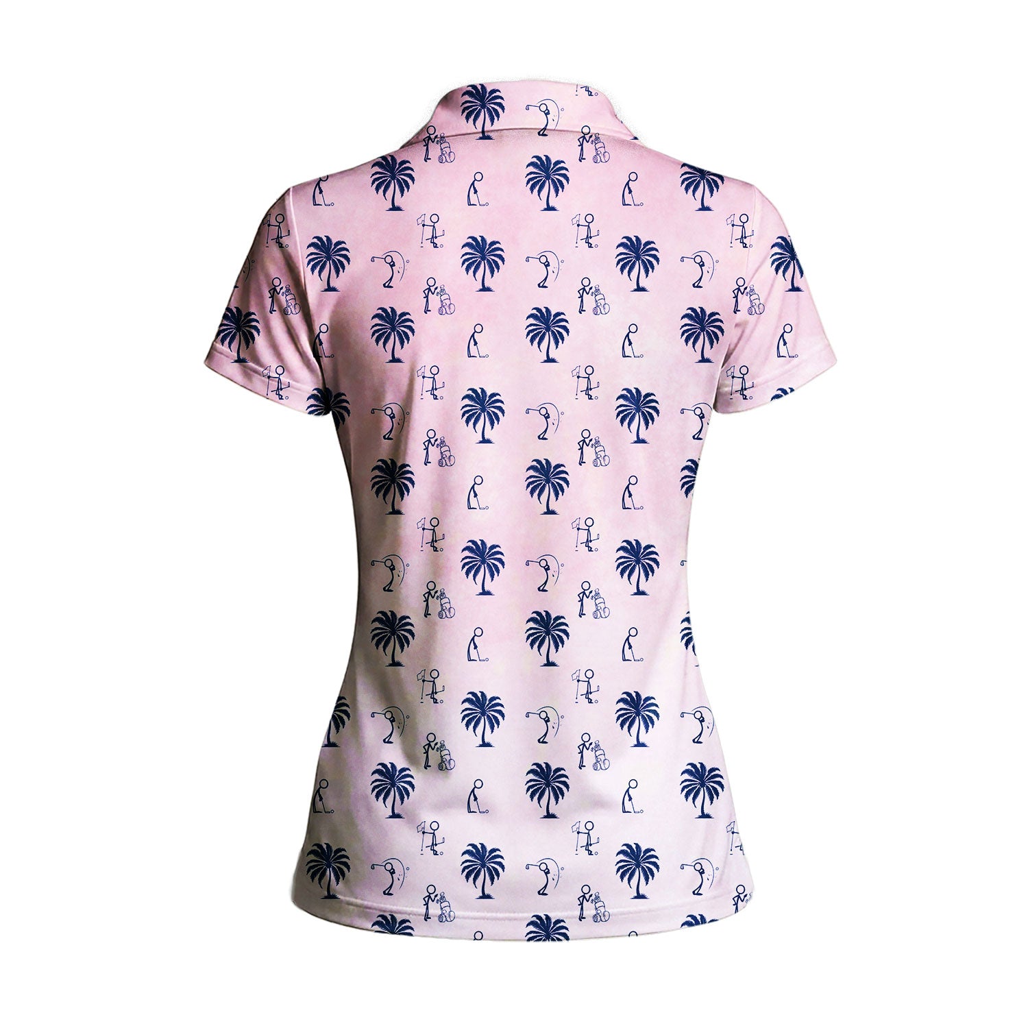 Funny Golf Stick Figures Pink Palm Tree