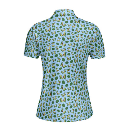 The Avocado Jump Funny Polo Shirt For Women