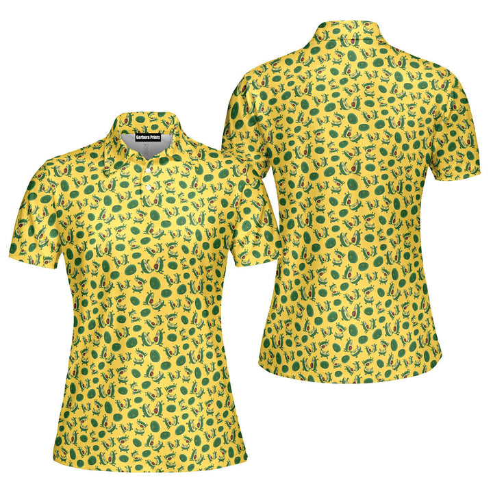 The Avocado Jump Funny Polo Shirt For Women