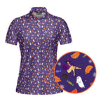 Seductive Witch-Polo Shirt For Women-Gerbera Prints