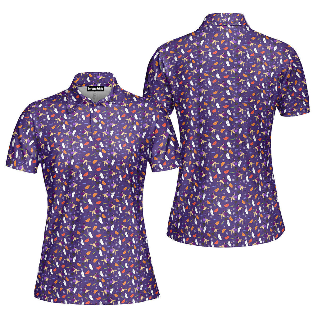 Seductive Witch-Polo Shirt For Women-Gerbera Prints