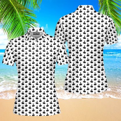 Puss Birdie Tail Funny Polo Shirt For Women 