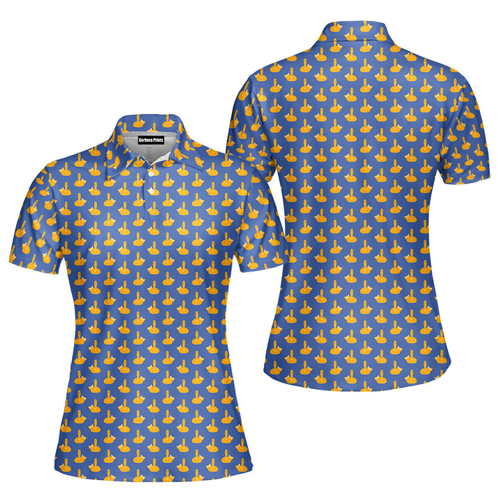 Puss Birdie Tail Funny Polo Shirt For Women 
