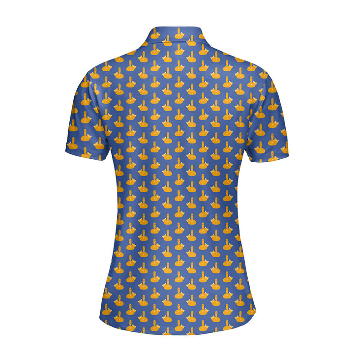 Puss Birdie Tail Funny Polo Shirt For Women 