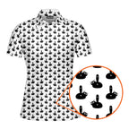 Puss Birdie Tail Funny Polo Shirt For Women 