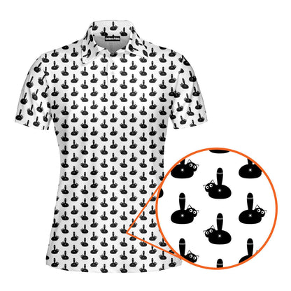 Puss Birdie Tail Funny Polo Shirt For Women 