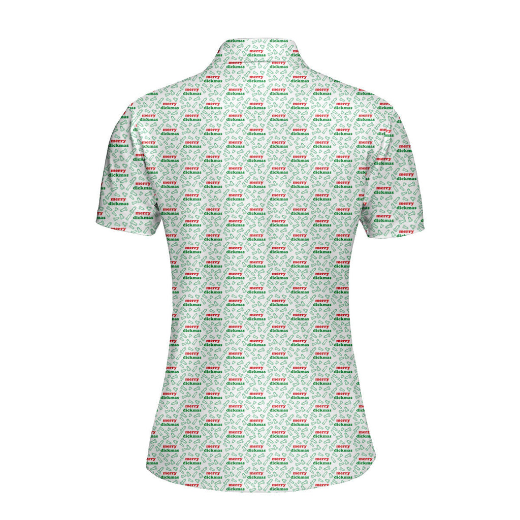 Merry Dickmas-Polo Shirt For Women-Gerbera Prints