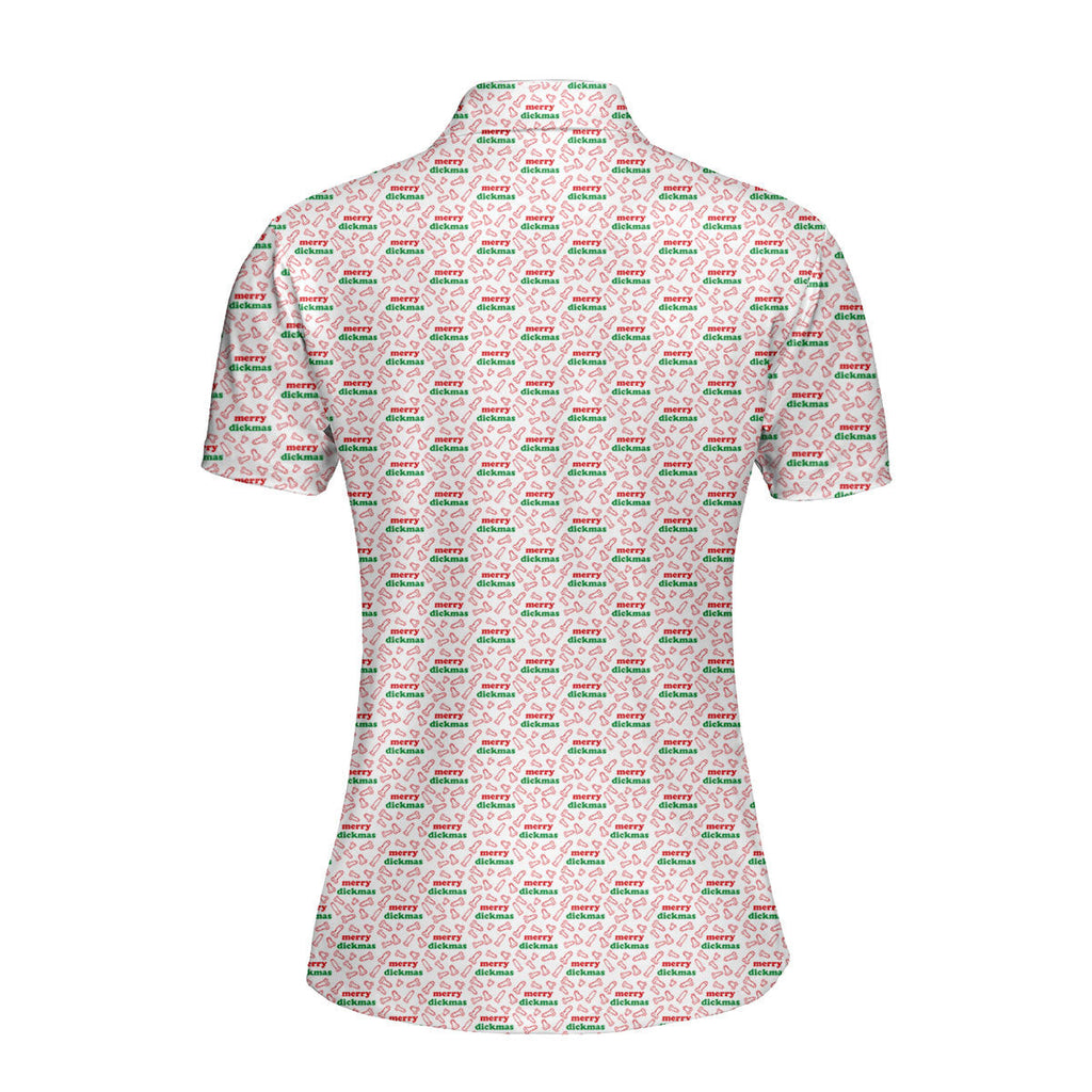 Merry Dickmas-Polo Shirt For Women-Gerbera Prints