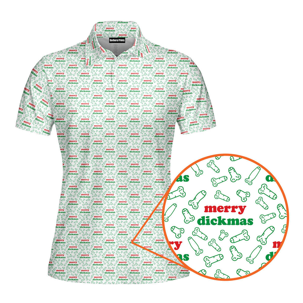 Merry Dickmas-Polo Shirt For Women-Gerbera Prints