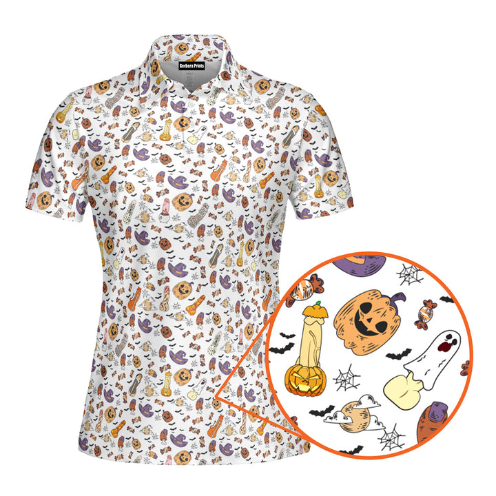 Trick or Meat Halloween Surprise Funny Polo Shirt For Women