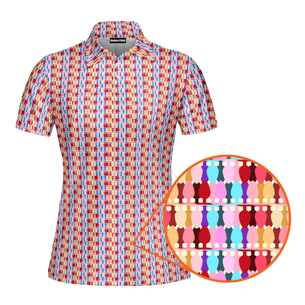 Colorful Blissful Stopper-Polo Shirt For Women-Gerbera Prints