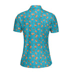 Buns-Polo Shirt For Women-Gerbera Prints
