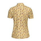 Buns-Polo Shirt For Women-Gerbera Prints