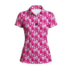 Pink Ribbon Polo Shirt For Women