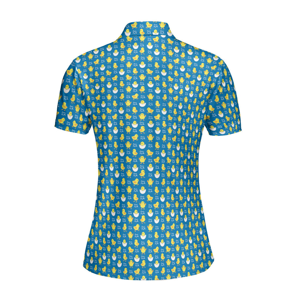Chicks Dig Me Easter Eggs-Polo Shirt For Women-Gerbera Prints