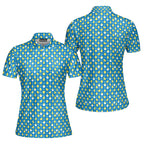 Chicks Dig Me Easter Eggs-Polo Shirt For Women-Gerbera Prints