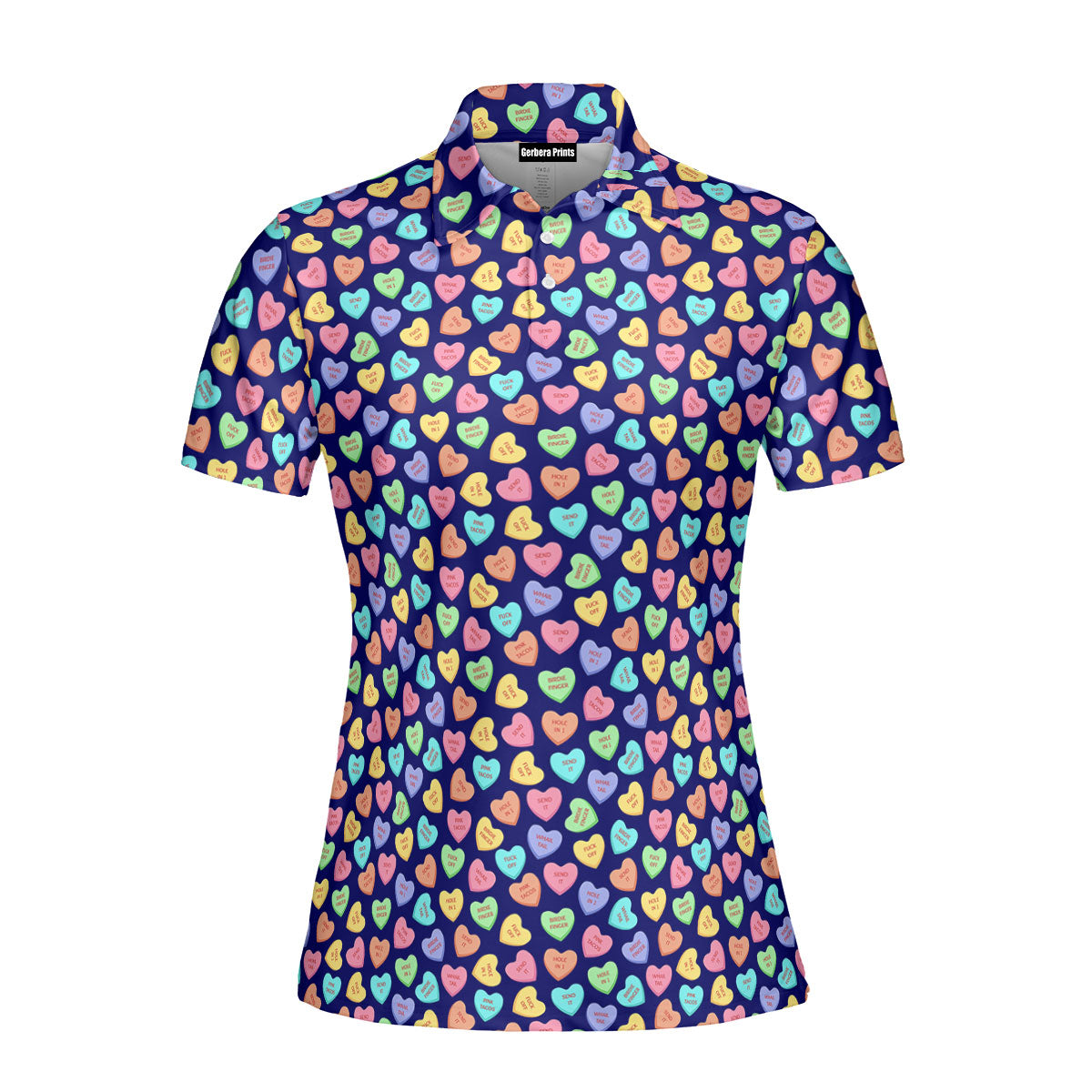 Skittles Candy-Polo Shirt For Women-Gerbera Prints