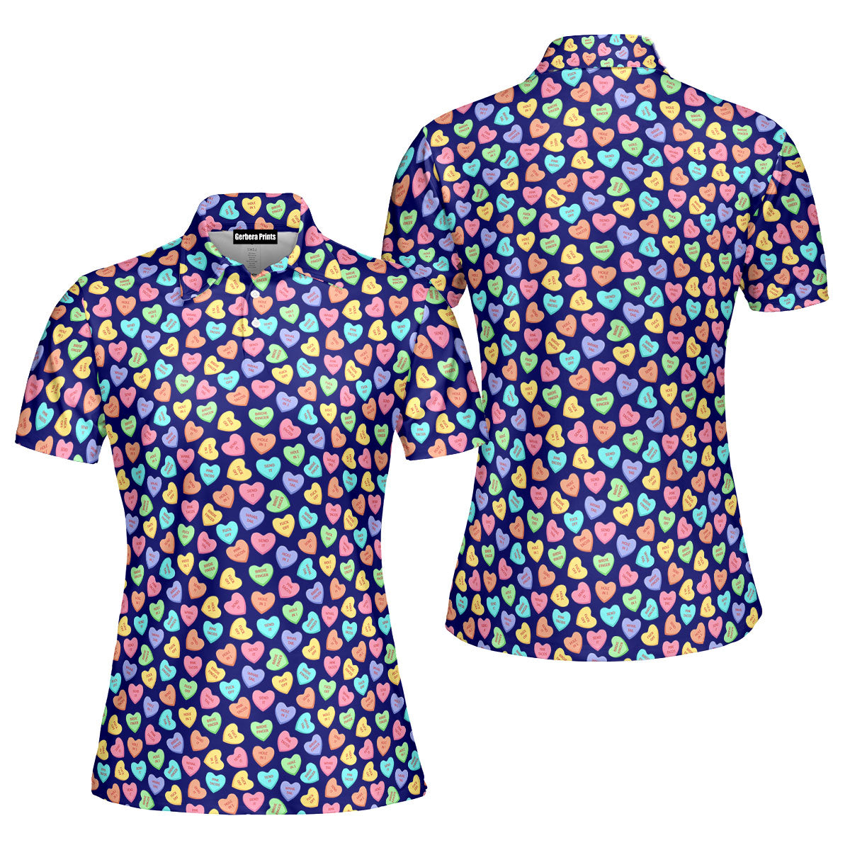 Skittles Candy-Polo Shirt For Women-Gerbera Prints
