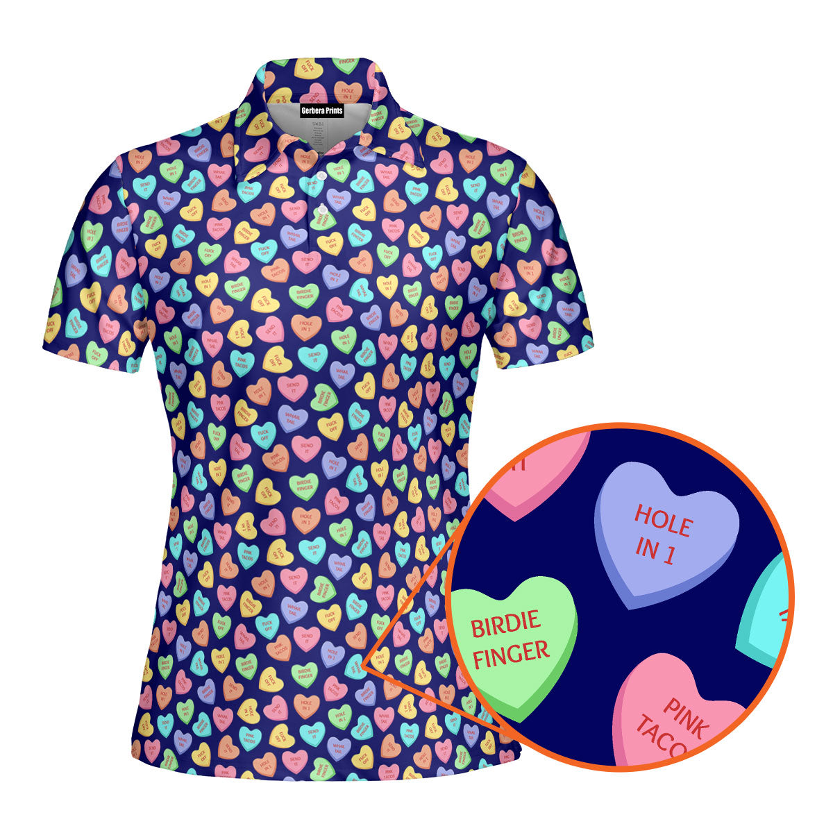 Skittles Candy-Polo Shirt For Women-Gerbera Prints
