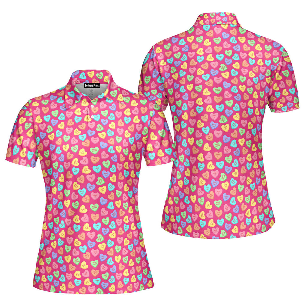 Skittles Candy-Polo Shirt For Women-Gerbera Prints