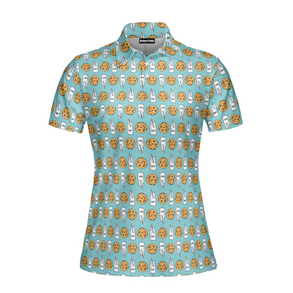 Milk 'N' Cookies Funny Polo Shirt For Women
