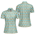 Milk 'N' Cookies-Polo Shirt For Women-Gerbera Prints