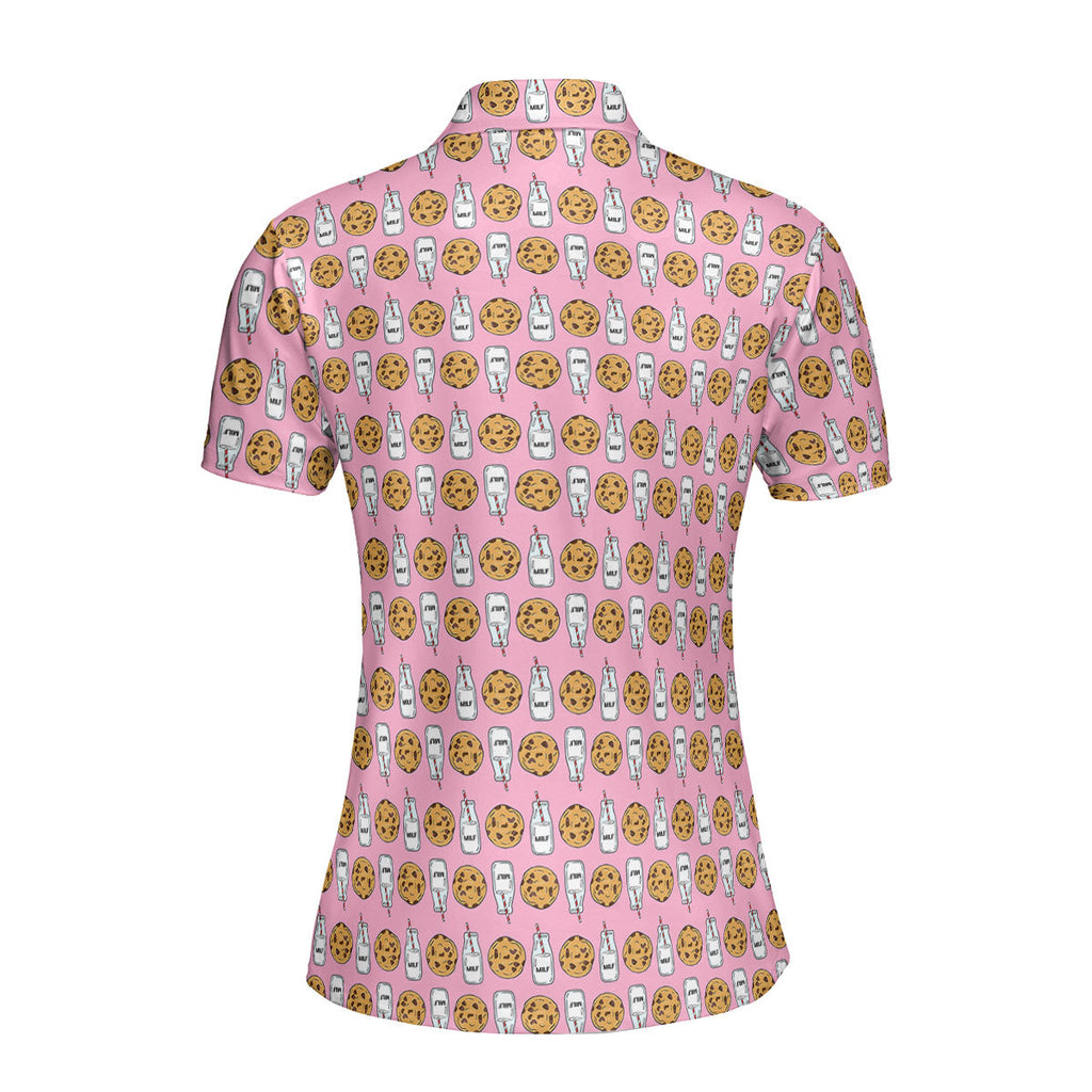 Milk 'N' Cookies-Polo Shirt For Women-Gerbera Prints