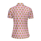 Milk 'N' Cookies-Polo Shirt For Women-Gerbera Prints