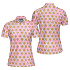 Milk 'N' Cookies-Polo Shirt For Women-Gerbera Prints