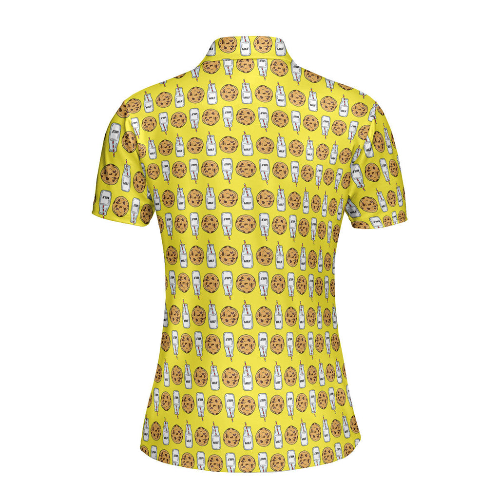 Milk 'N' Cookies-Polo Shirt For Women-Gerbera Prints