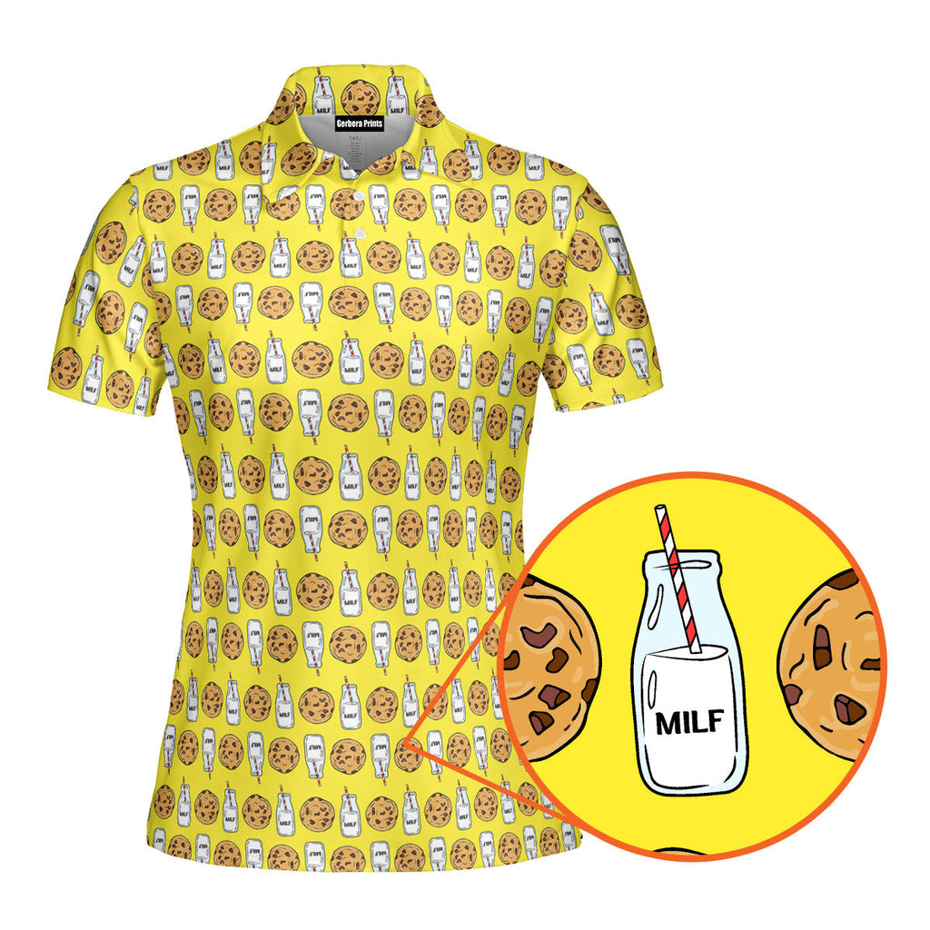 Milk 'N' Cookies-Polo Shirt For Women-Gerbera Prints