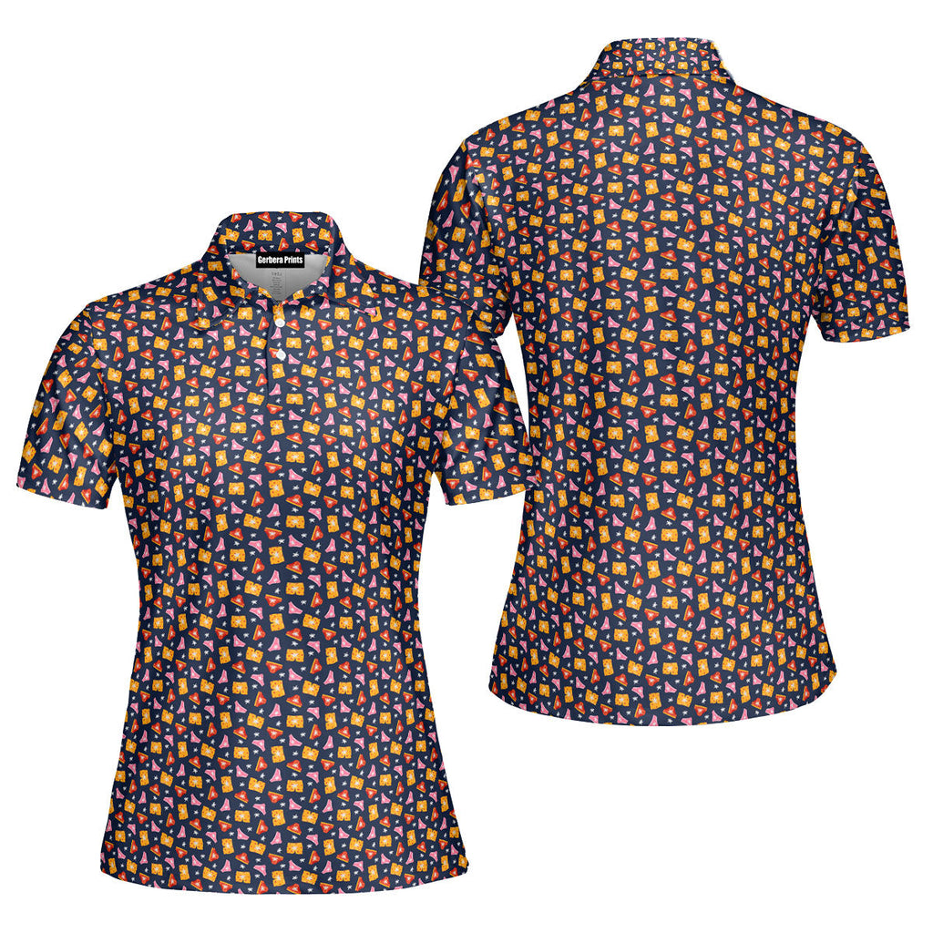 Wet Dream-Polo Shirt For Women-Gerbera Prints