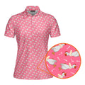 Choking The Chicken-Polo Shirt For Women-Gerbera Prints