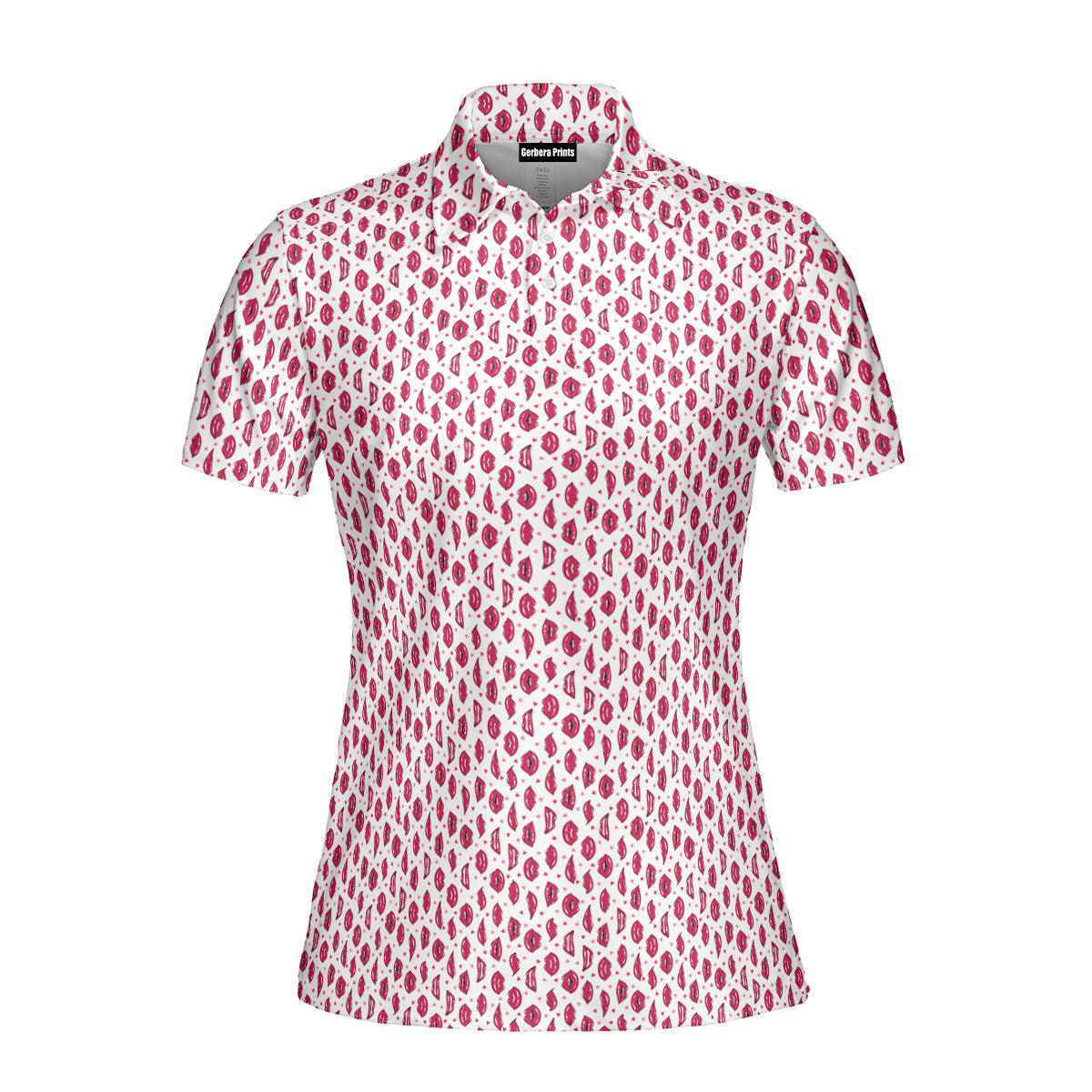 Vertical Smile-Polo Shirt For Women-Gerbera Prints