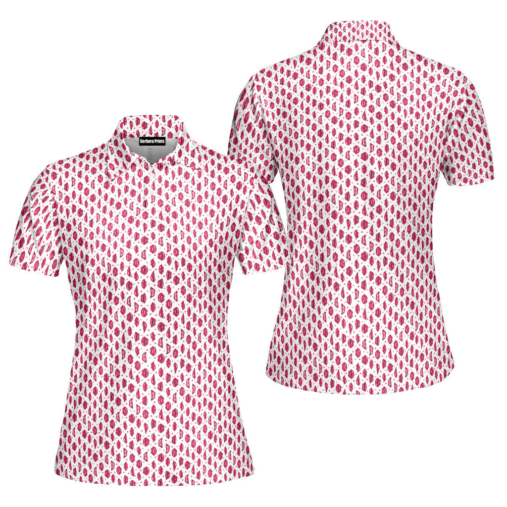 Vertical Smile-Polo Shirt For Women-Gerbera Prints