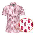 Vertical Smile-Polo Shirt For Women-Gerbera Prints