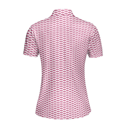 Paddle the Pink Canoe Funny Polo Shirt For Women 