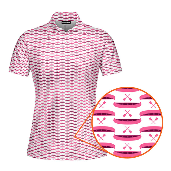 Paddle the Pink Canoe Funny Polo Shirt For Women 