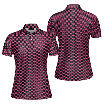 Paddle the Pink Canoe Funny Polo Shirt For Women 