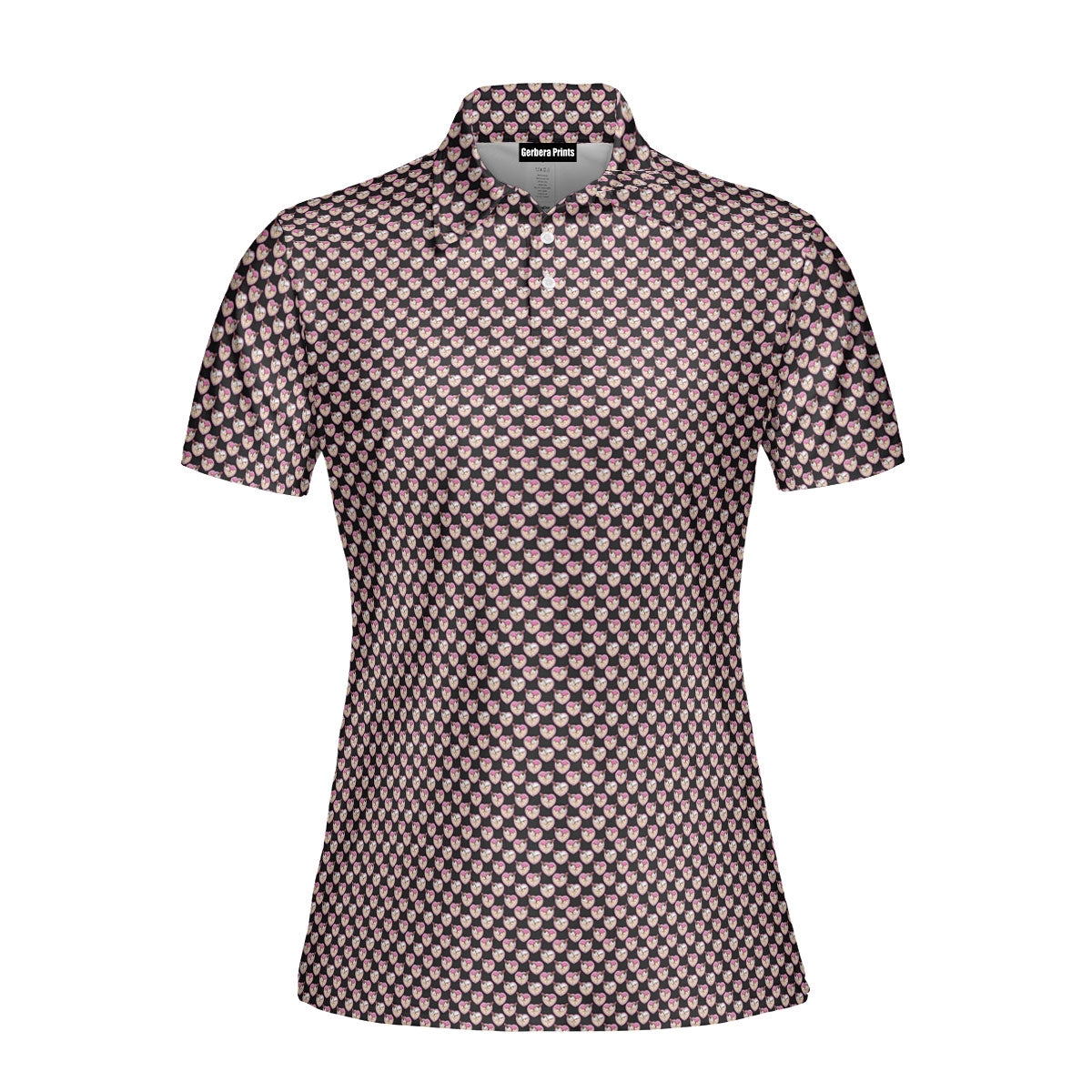 Whip Cream Dream-Polo Shirt For Women-Gerbera Prints