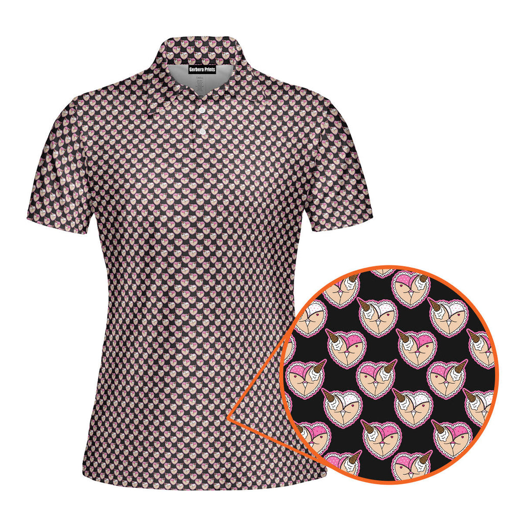 Whip Cream Dream-Polo Shirt For Women-Gerbera Prints
