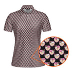 Whip Cream Dream-Polo Shirt For Women-Gerbera Prints