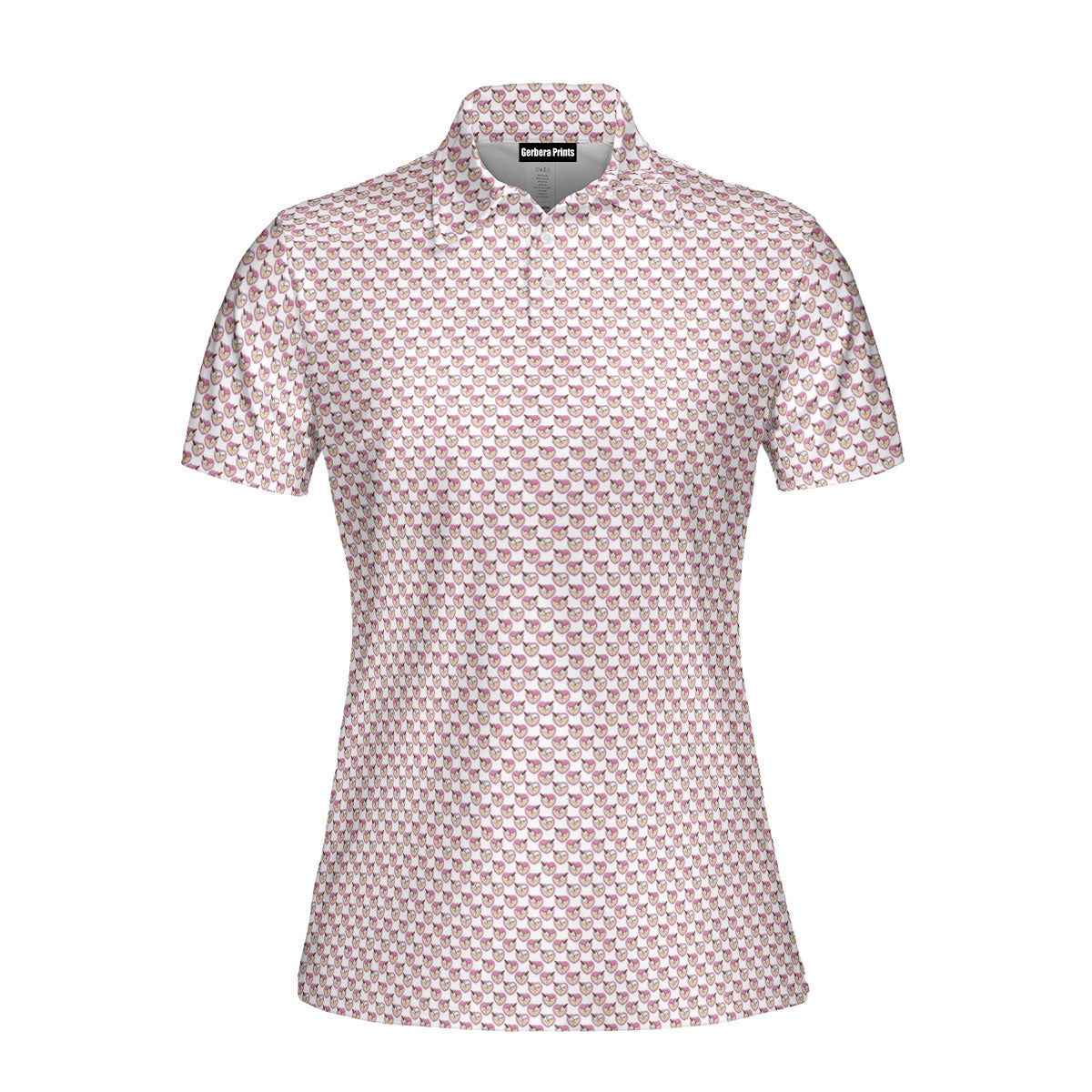 Whip Cream Dream-Polo Shirt For Women-Gerbera Prints