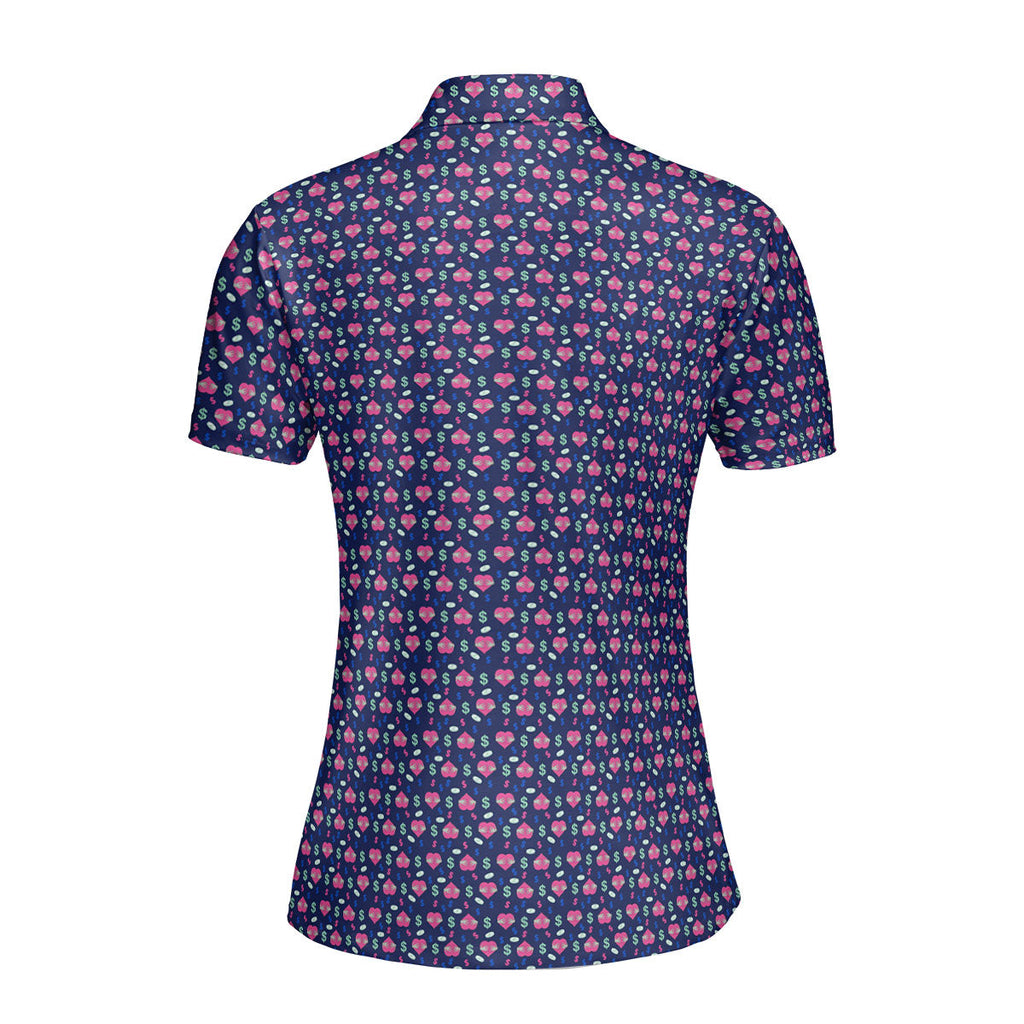 Booty Money-Polo Shirt For Women-Gerbera Prints