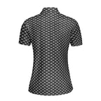 Shaking Hands Skeleton-Polo Shirt For Women-Gerbera Prints