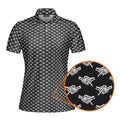 Shaking Hands Skeleton-Polo Shirt For Women-Gerbera Prints